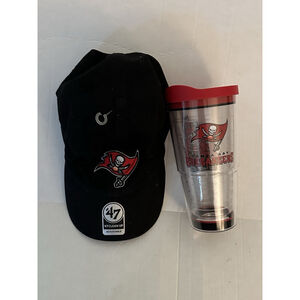 NFL Tampa Bay Buccaneers Fan Bundle | ’47 Brand Adjustable Hat & Logo Tumbler